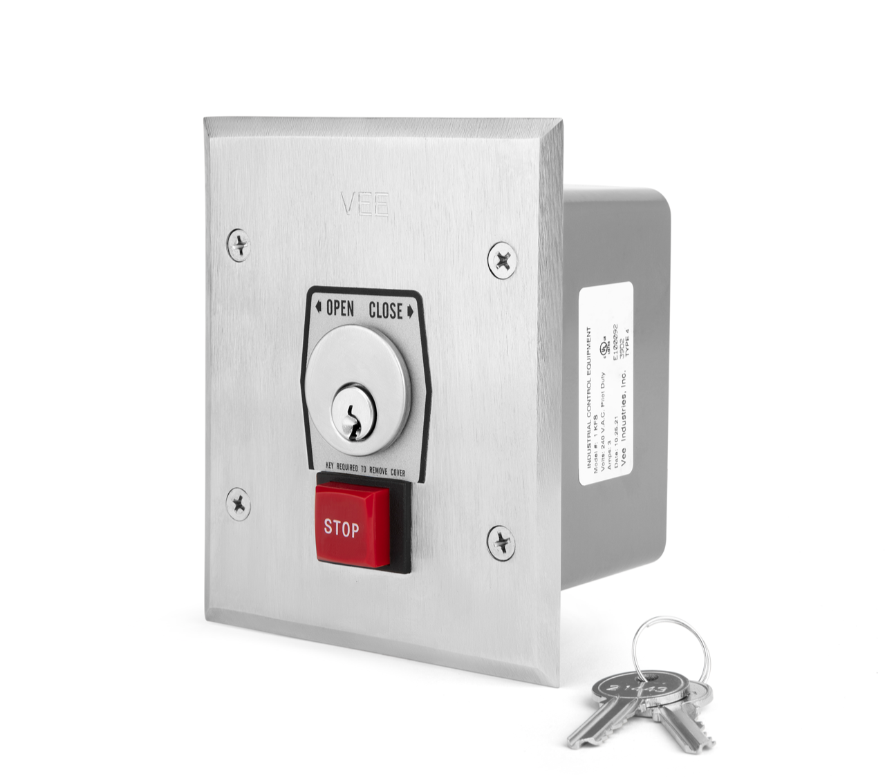 Key switch with emergency stop button