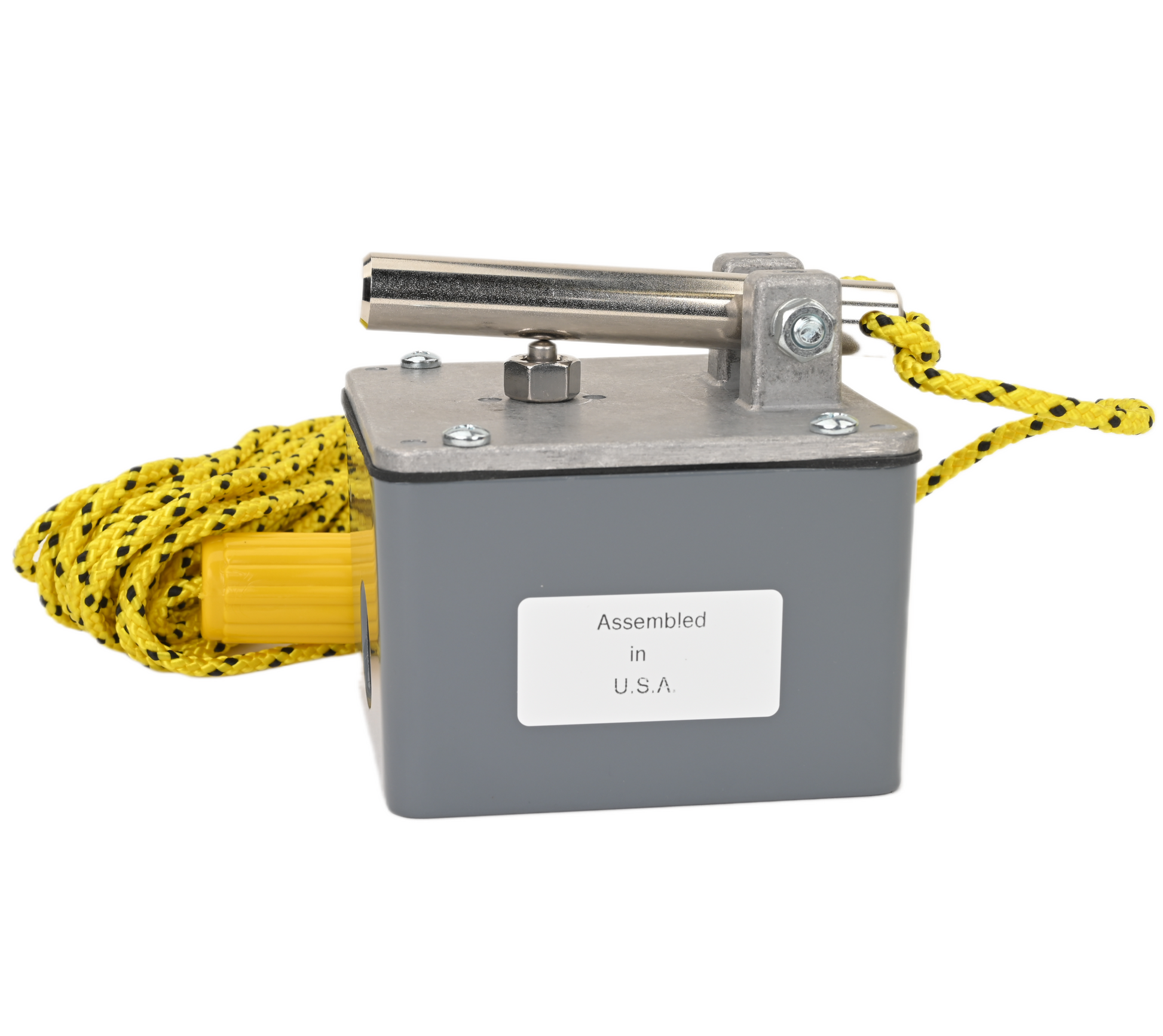 Constant contact ceiling mounted pull switch with lever actuator. Part Number: CP-1c