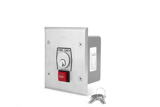 1 KFS INTERIOR FLUSH MOUNT KEYSWITCH WITH STOP BUTTON (1KFS)