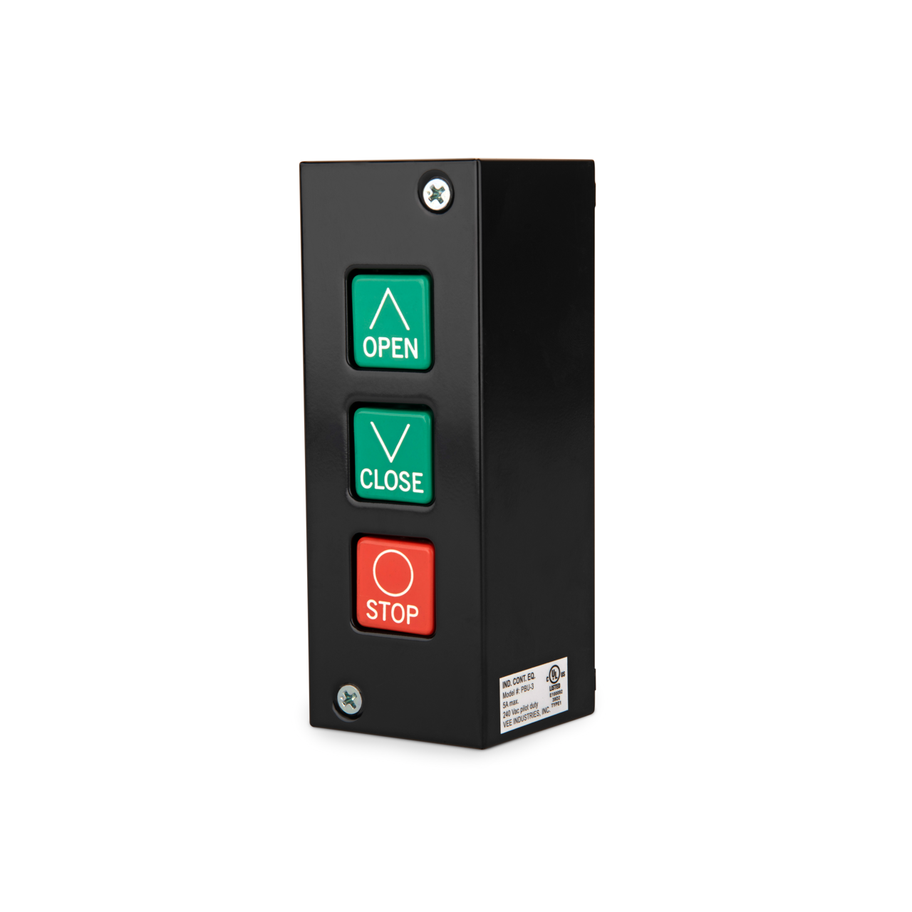 PBU-3 SURFACE MOUNT, 3 PUSH BUTTON STATION